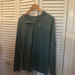 Eddie Bauer teal women hoodie long sleeves, L